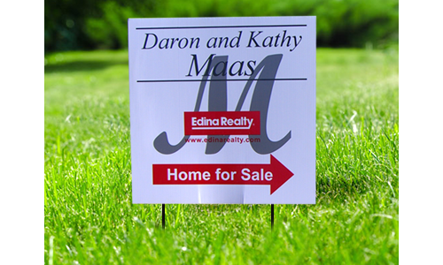 Botox Red Corrugated Plastic Yard Sign /Free Stakes